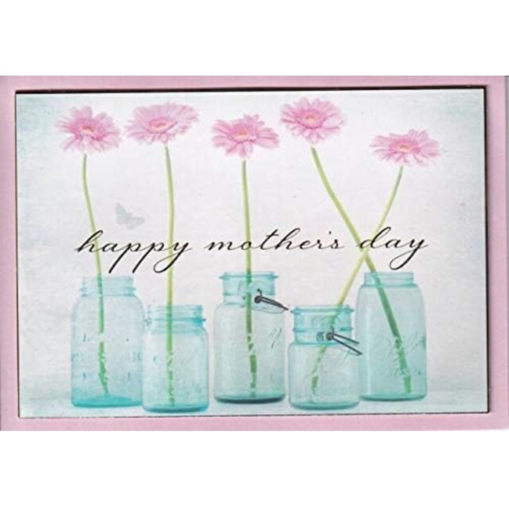 Papyrus Mother’s Day Card | Pink Gerbera Daisies in Jars